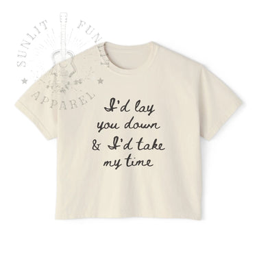 Wallen If You Were Mine Comfort Colors Boxy Cropped Tee - Sunlit Funlit Country Music Tees